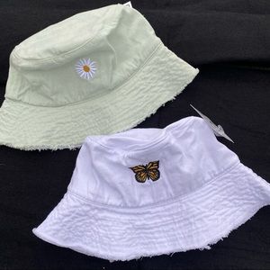 Embroidery Butterfly Bucket Hat